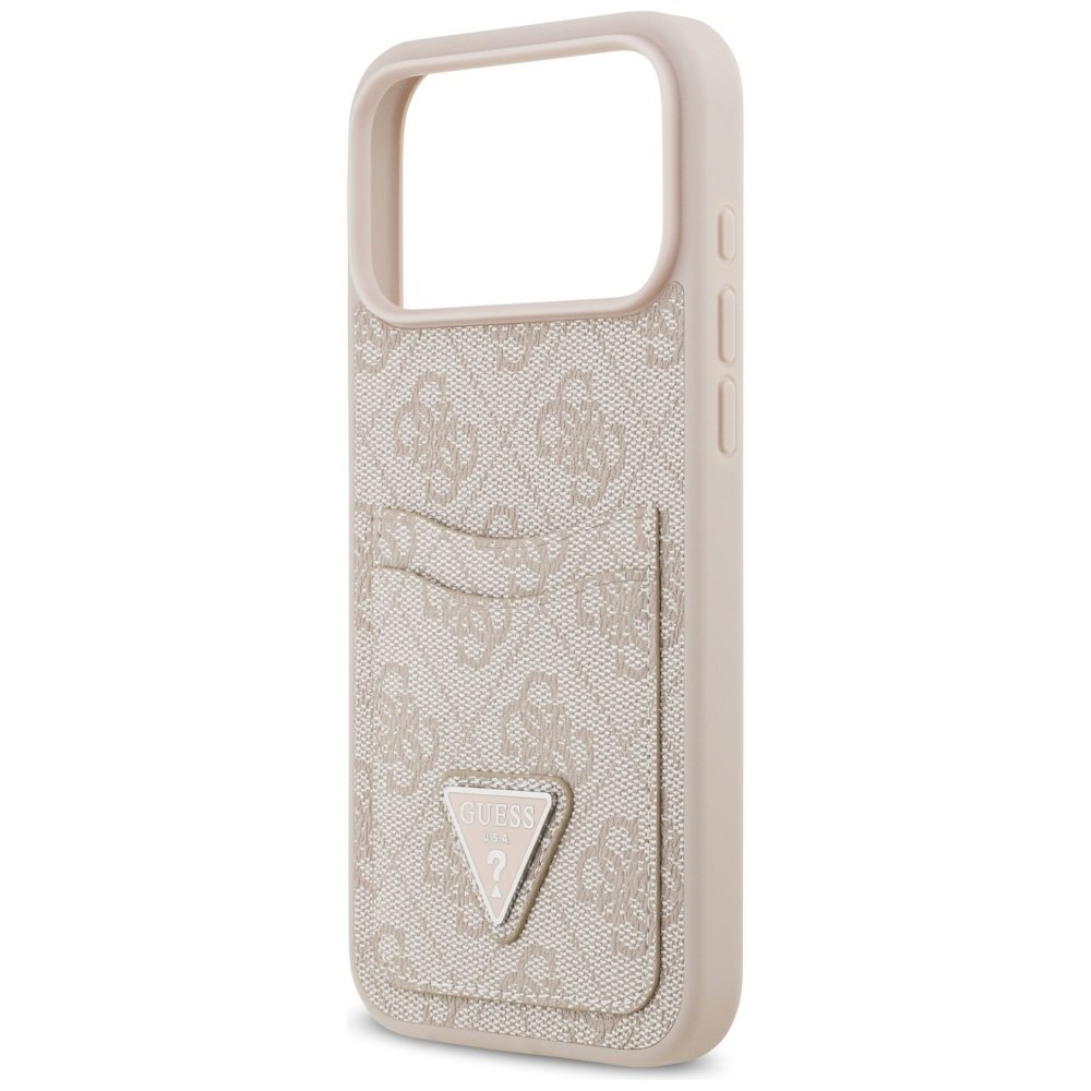 Etui Guess 4G Double Card Triangle do iPhone 17 Pro Max różowy